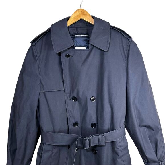 Defense Logistics Agency Air Force 42L Trench Coat Defender Collection Blue USA - Picture 3 of 12